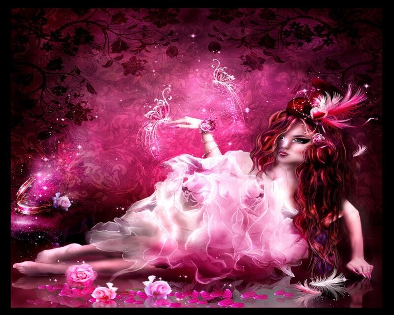 Woman in Pink Dress — Fantasy