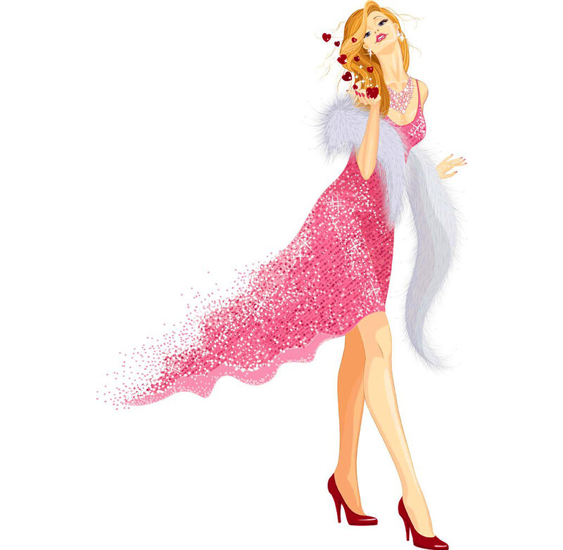 Woman in Pink Dress — Fashionable