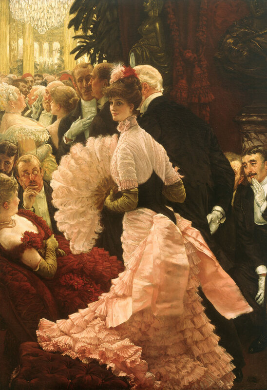 Woman in Pink Dress — Formal, Painting