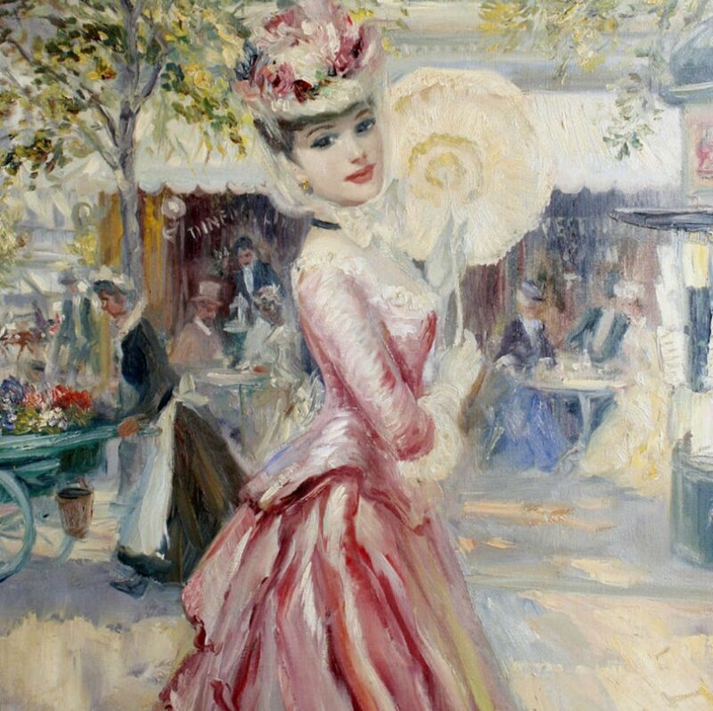 Woman in Pink Dress — Lively, Afternoon
