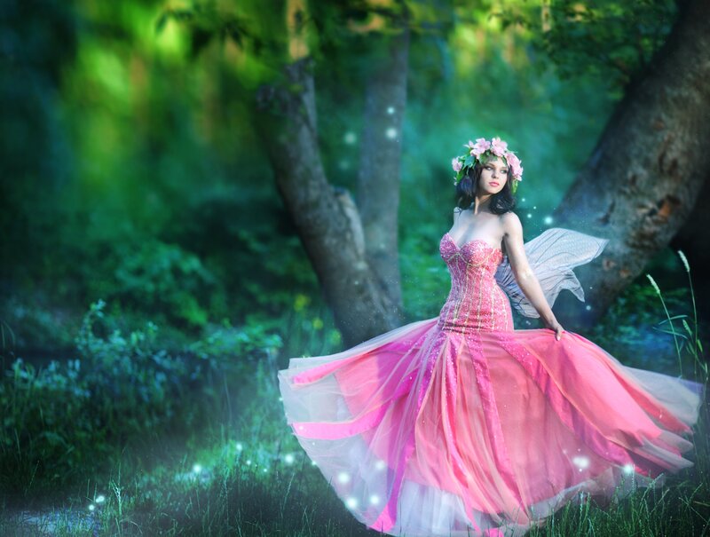 Woman in Pink Dress — Magical, Afternoon