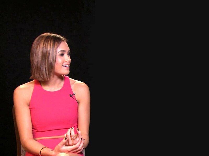Woman in Pink Dress — Neutral, Photograph, Microphone