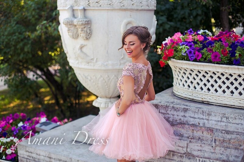 Woman in Pink Dress — Outdoor