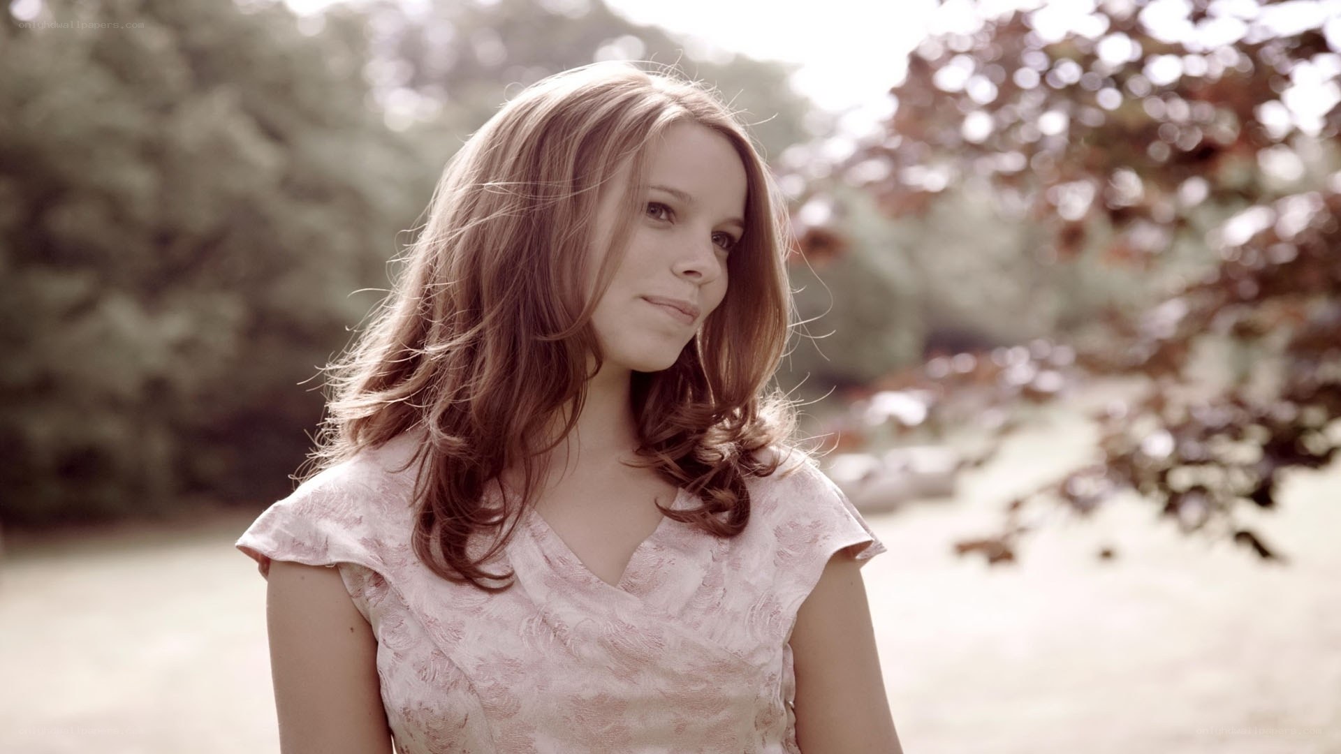 woman in pink dress outdoors