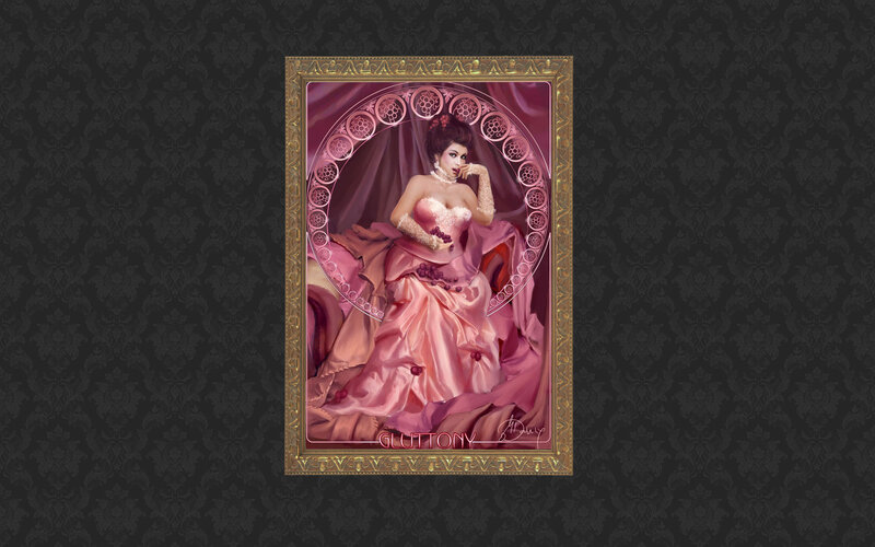 woman in pink dress portrait