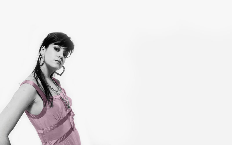 woman in pink dress portrait