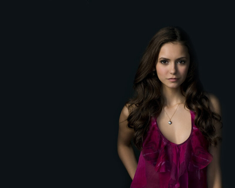 Woman in Pink Dress — Purple, Serious