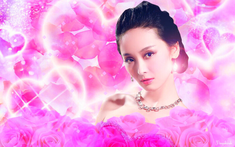 Woman in Pink Dress — Romantic, Digital Art