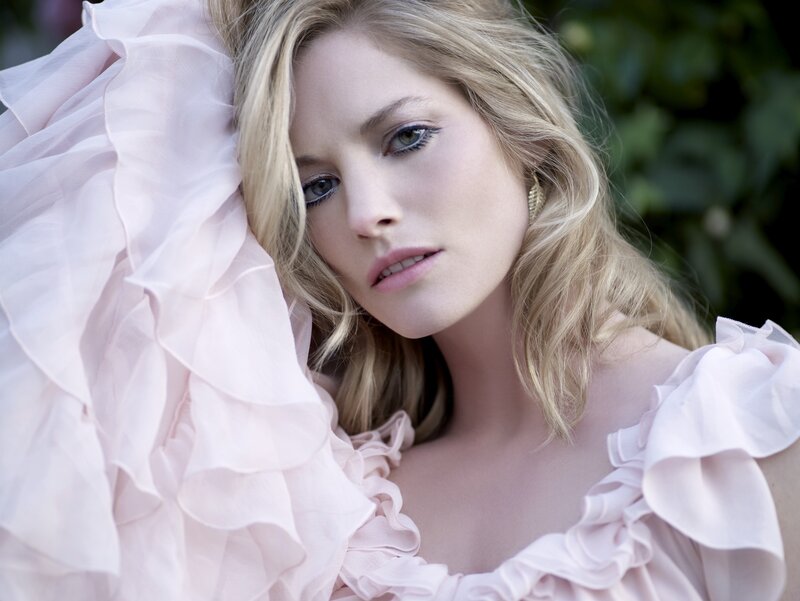 Woman in Pink Dress — Serene, Photograph, Earring