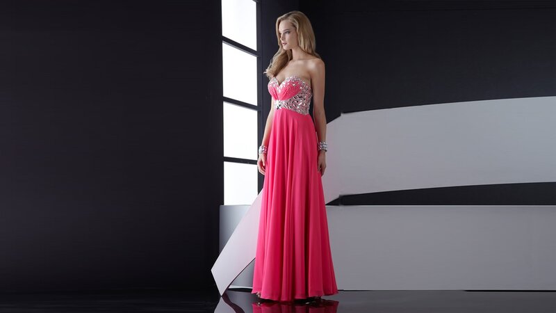 Woman in pink gown