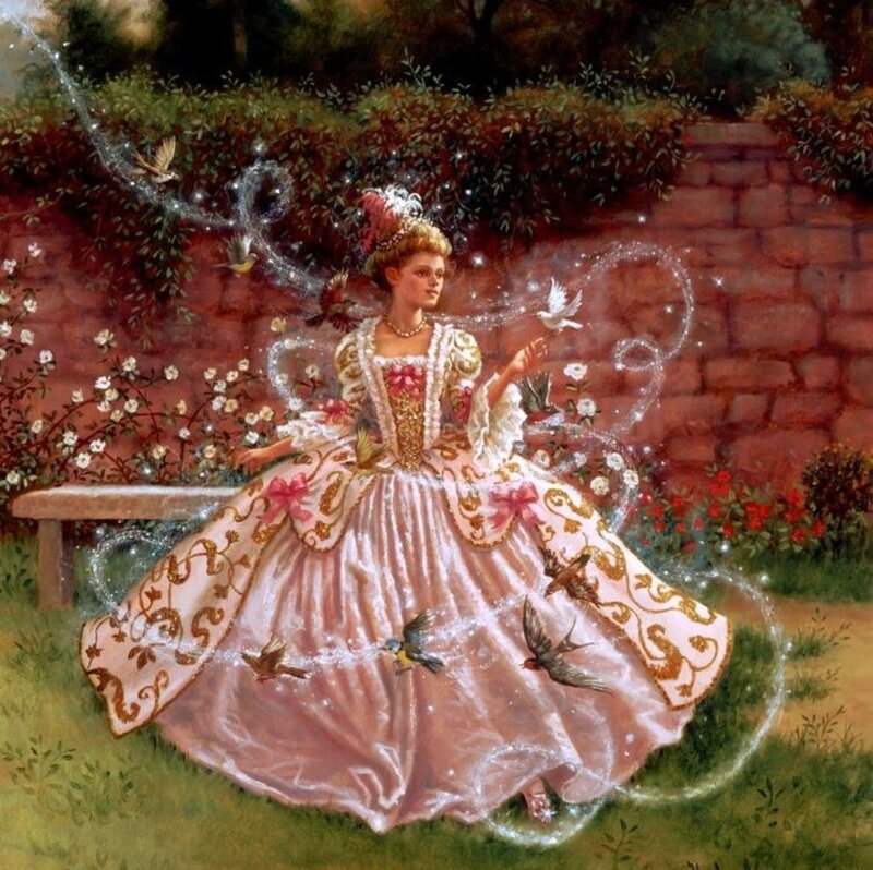 Woman in Pink Gown — Serene