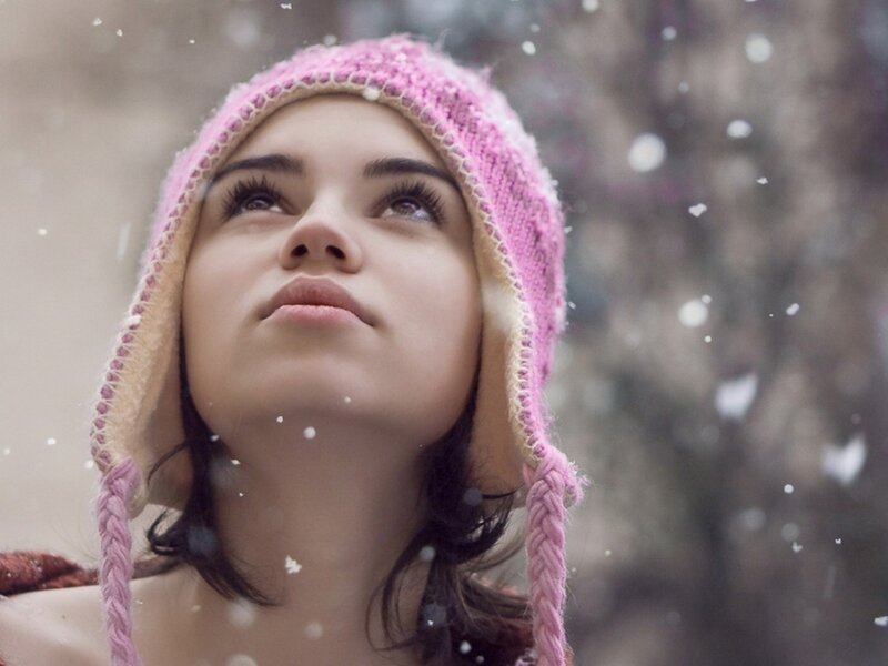 Woman in Pink Hat — Calm