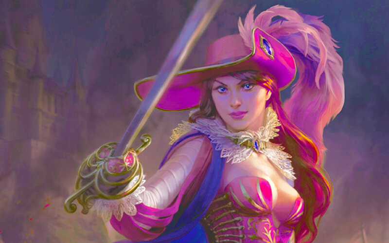 Woman in Pink Hat — Dramatic, Digital Art