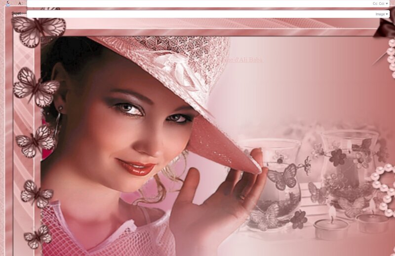 Woman in Pink Hat — Elegant, Photograph