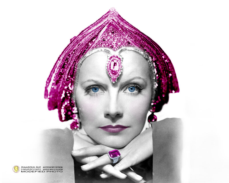 Woman in Pink Headpiece