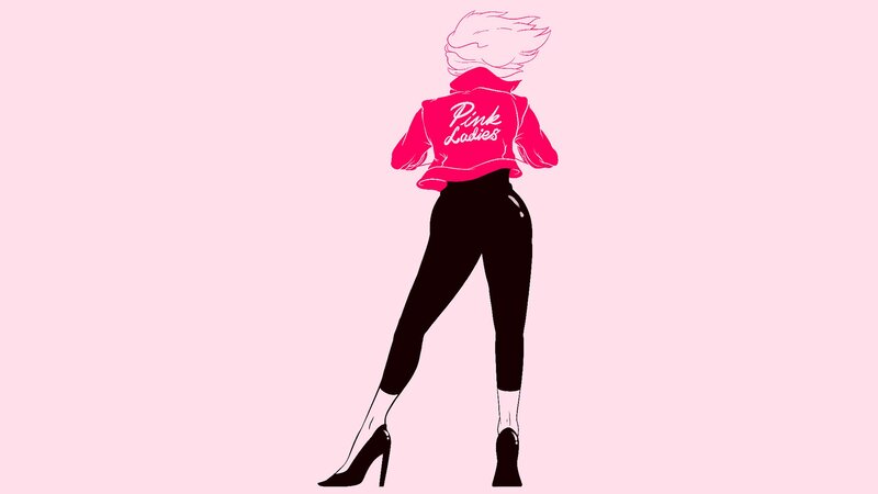 Woman in Pink Jacket — Confident, Illustration