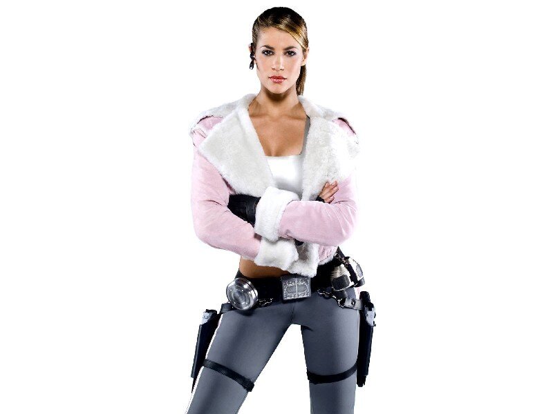 woman in pink jacket costume