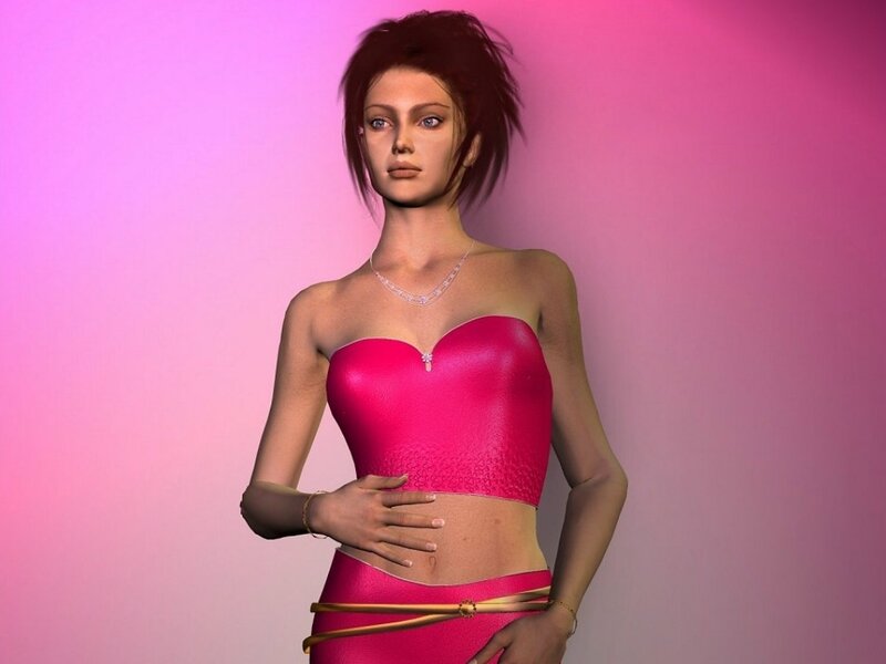 woman in pink outfit