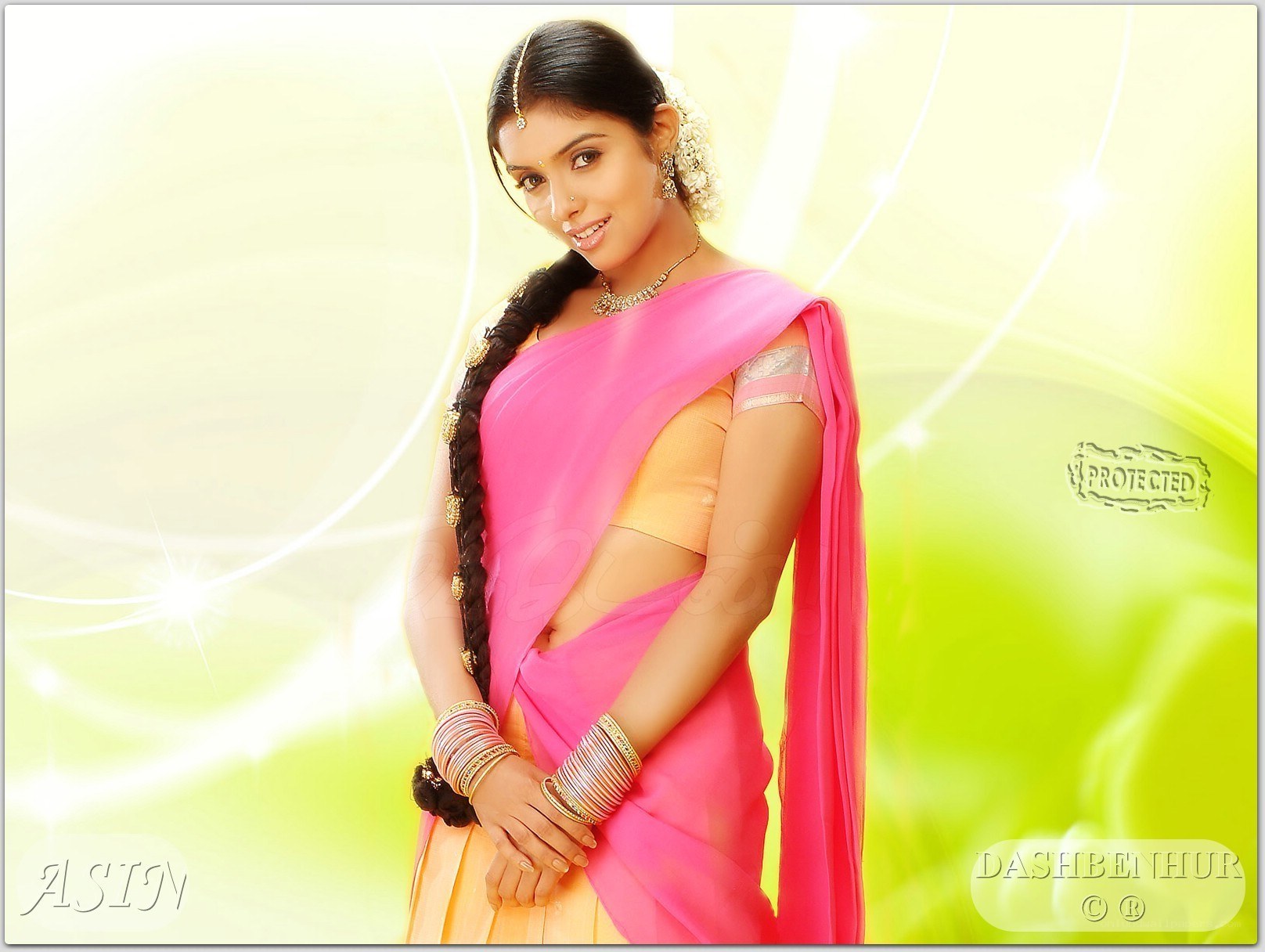 woman in pink sari