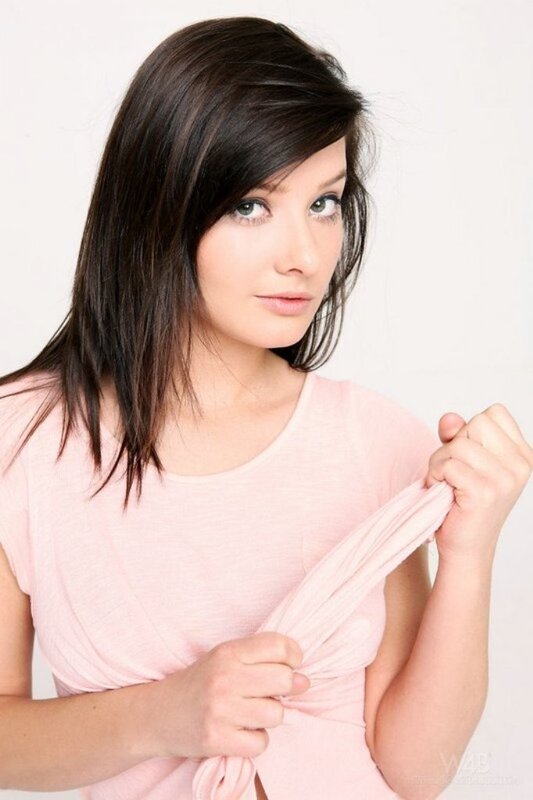 woman in pink shirt