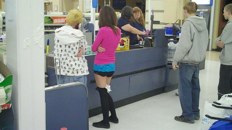 Woman in Pink Shirt — Blue