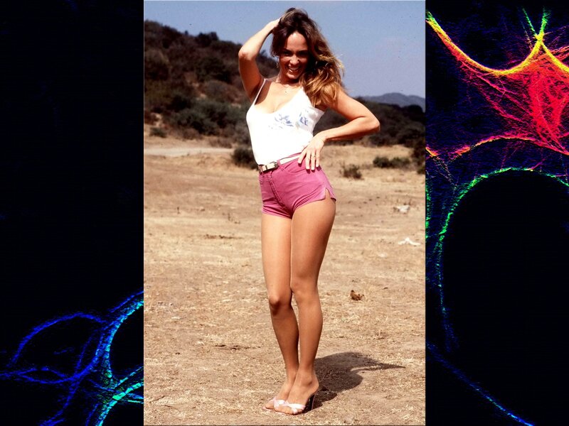 Woman in Pink Shorts — White