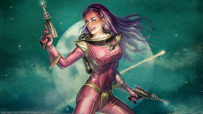 Woman in Pink Suit — Dramatic, Night
