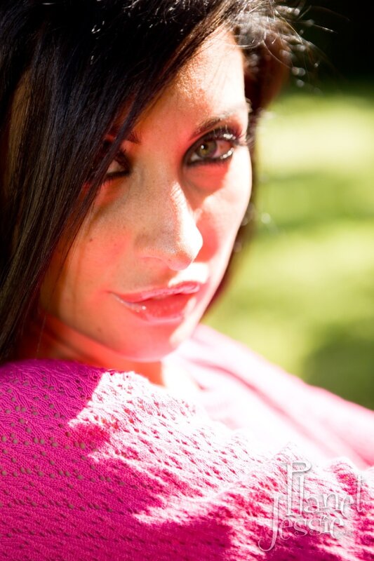 woman in pink sweater