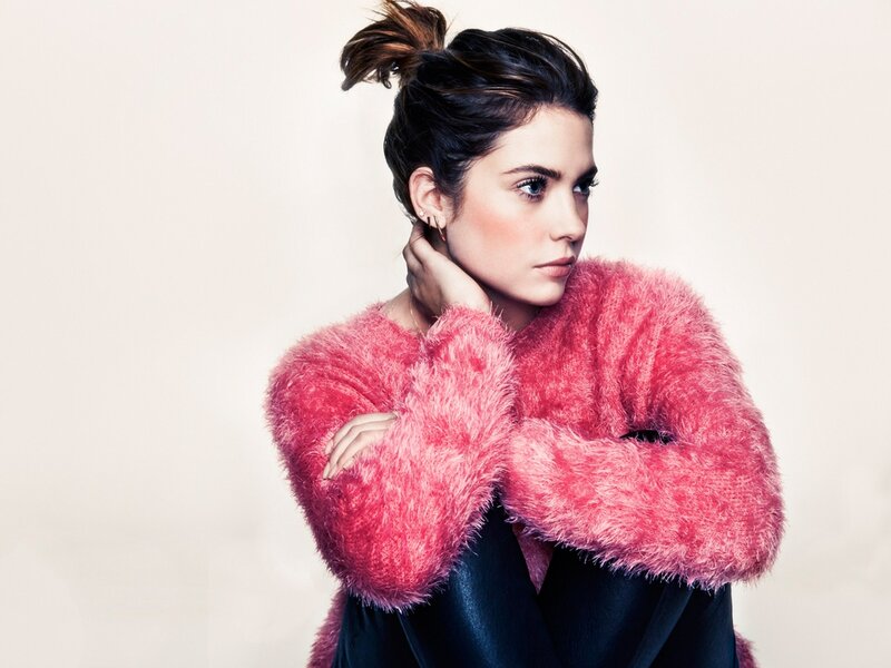 Woman in Pink Sweater — Contemplative, Photograph