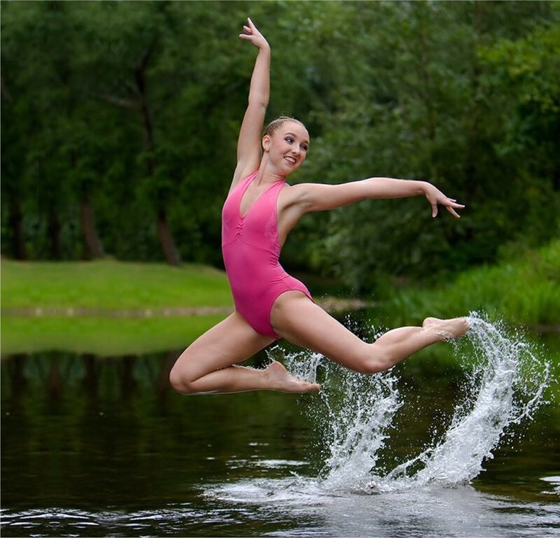 Woman in Pink Swimsuit — Active