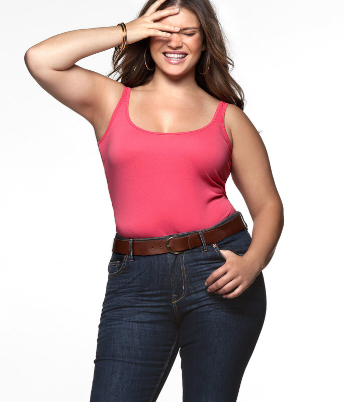 Woman in pink tank top