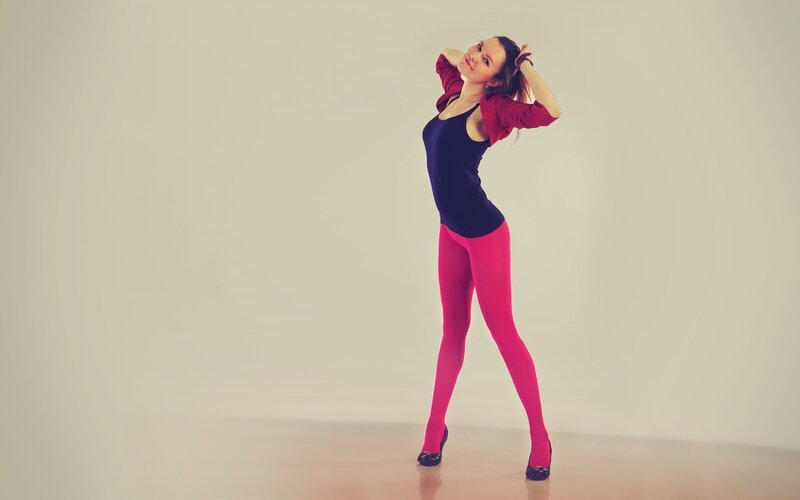 Woman in Pink Tights — Confident