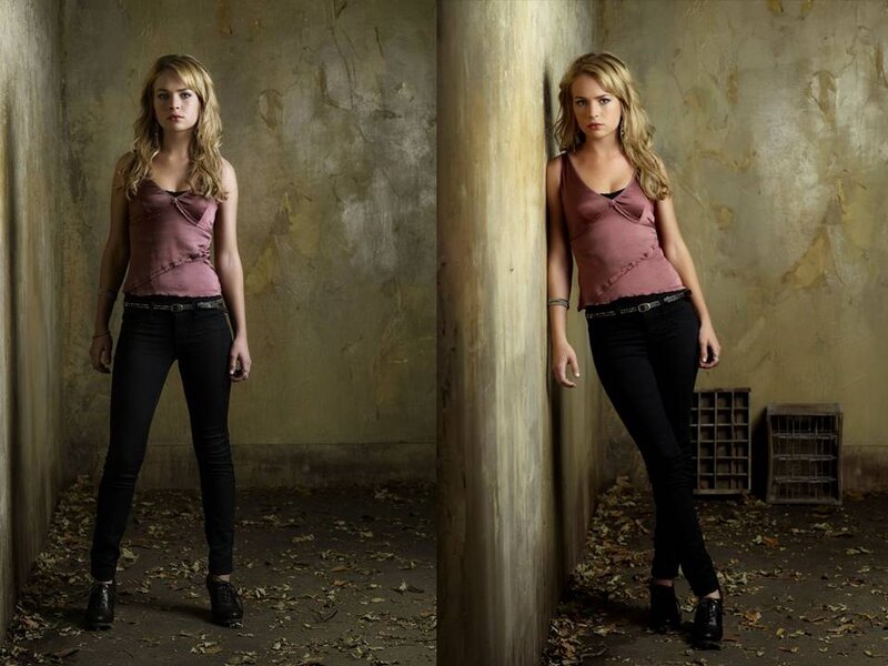 Woman in Pink Top — Brown, Dramatic