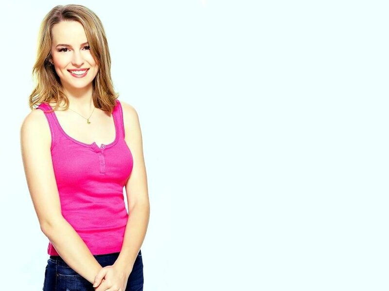 Woman in Pink Top — Neutral, Photograph, Necklace, Jeans