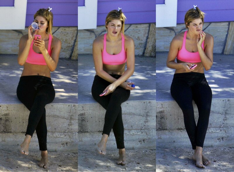 Woman in Pink Top — Relaxed, Afternoon, Photograph, Phone
