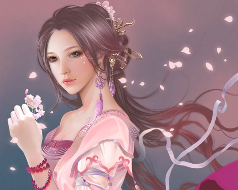 woman in pink traditional dress
