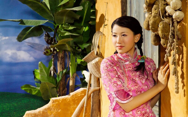 woman in pink traditional dress