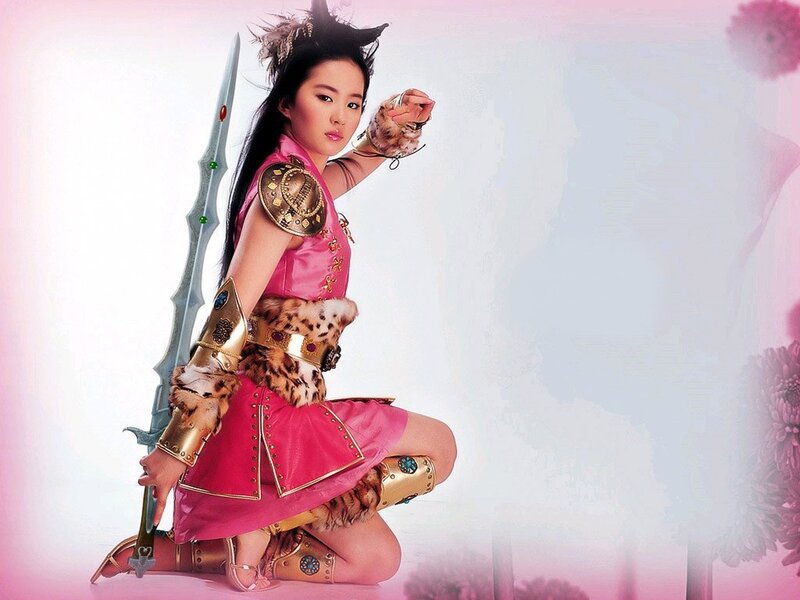 woman in pink warrior costume