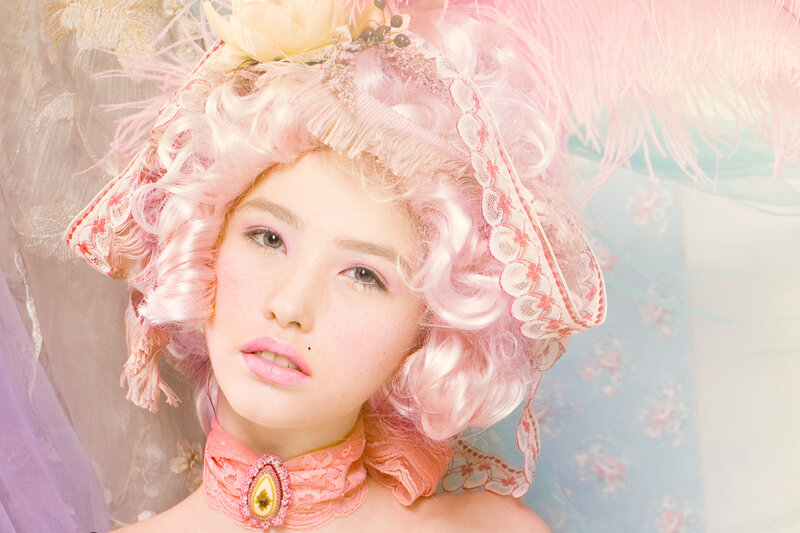 Woman in Pink Wig