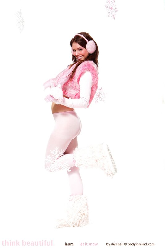 woman in pink winter outfit