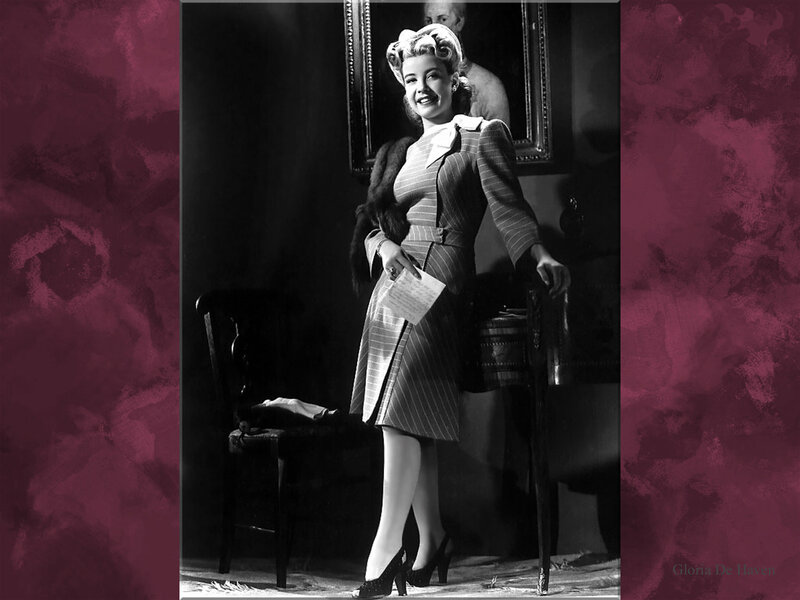 Woman in Pinstripe Suit — Black, Dramatic