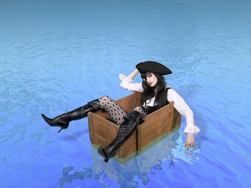 Woman in Pirate Costume — Blue