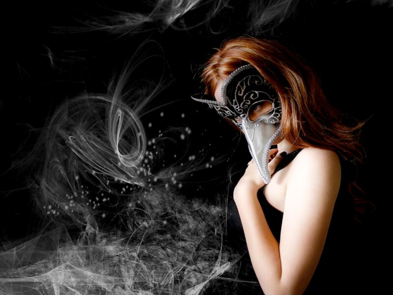 Woman in Plague Mask — Black
