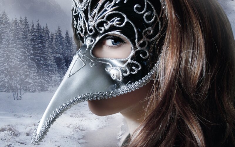 Woman in Plague Mask — Silver