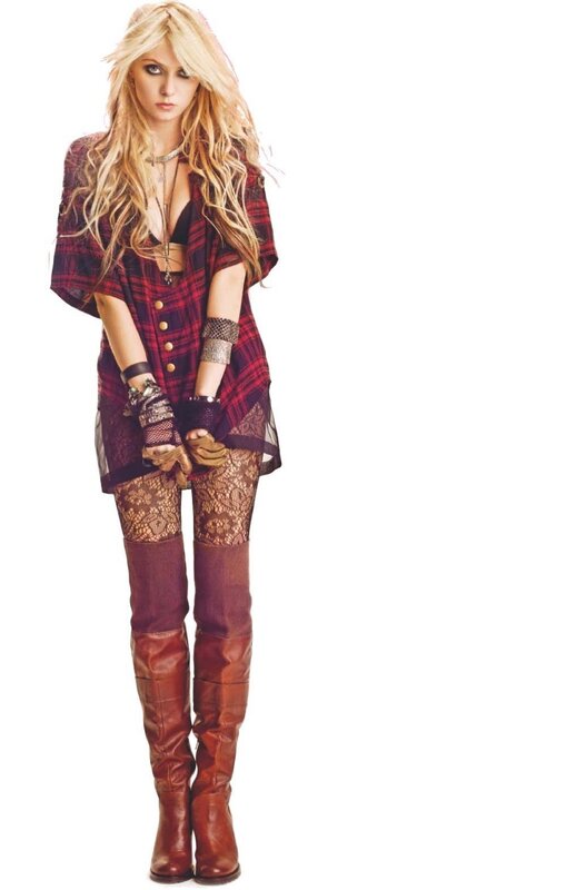 woman in plaid and boots