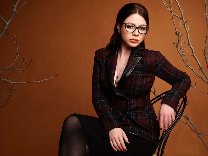 Woman in Plaid Blazer — Brown, Serious