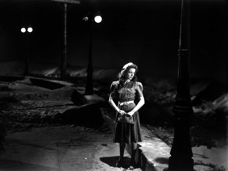 Woman in Plaid Dress — Black, Dramatic, Night