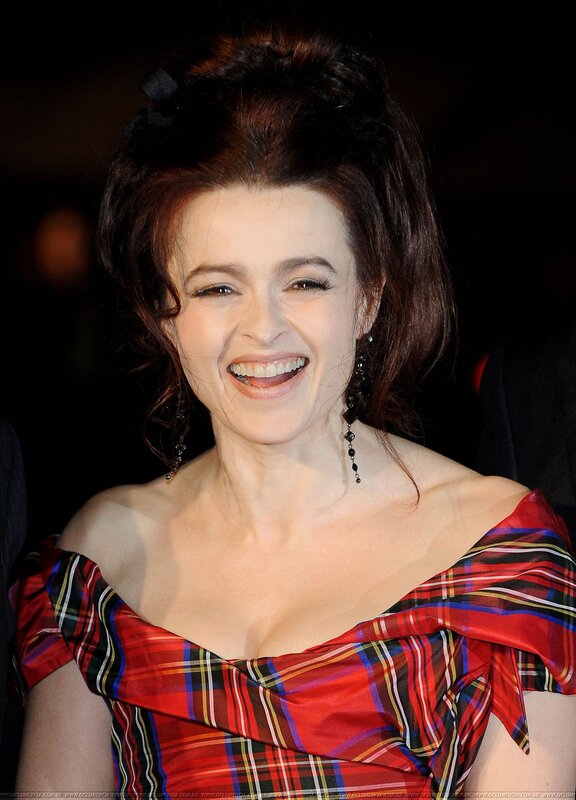 Woman in Plaid Dress — Red, Happy