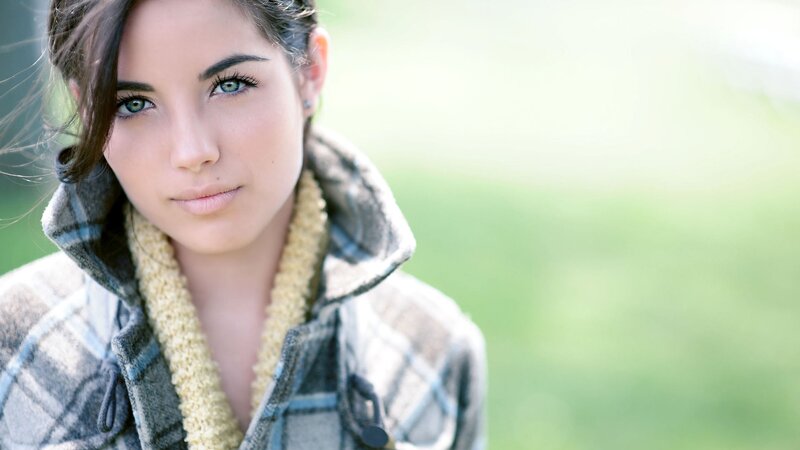 Woman in Plaid Jacket — Green