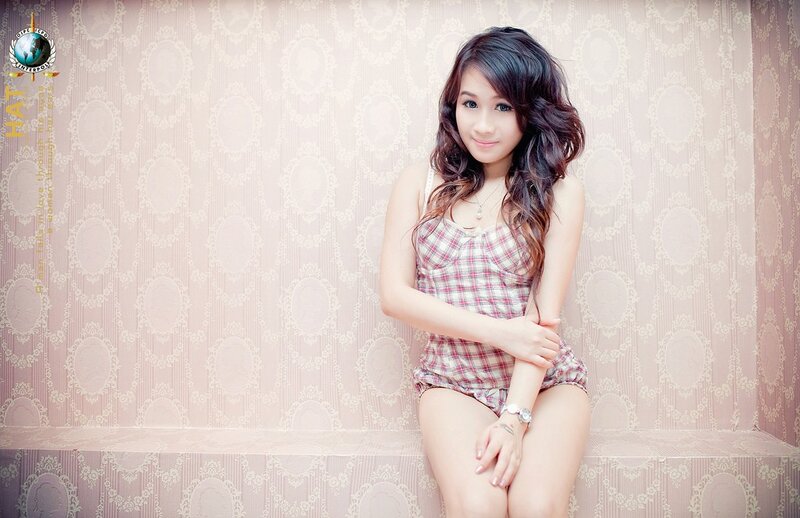 woman in plaid outfit